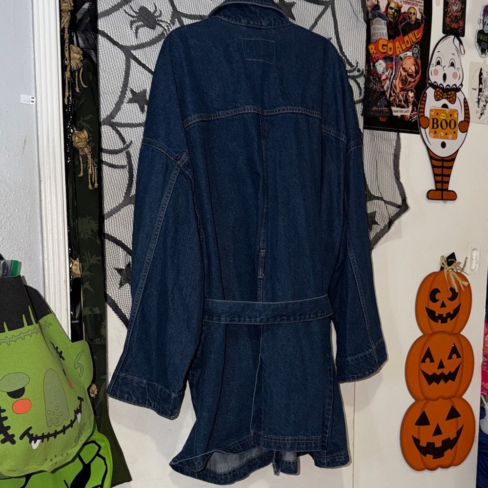 Denim Belted Jacket - image 8